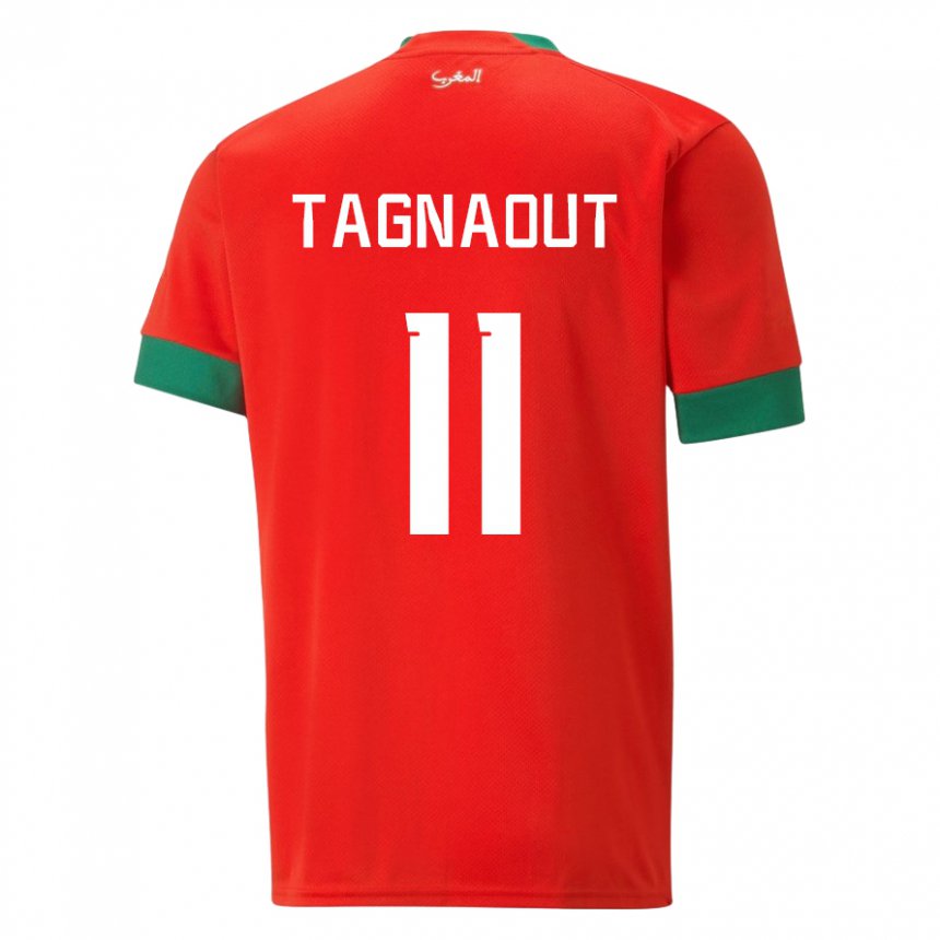 Hombre Camiseta Marruecos Fatima Tagnaout #11 Rojo 1ª Equipación 22-24 La Camisa México