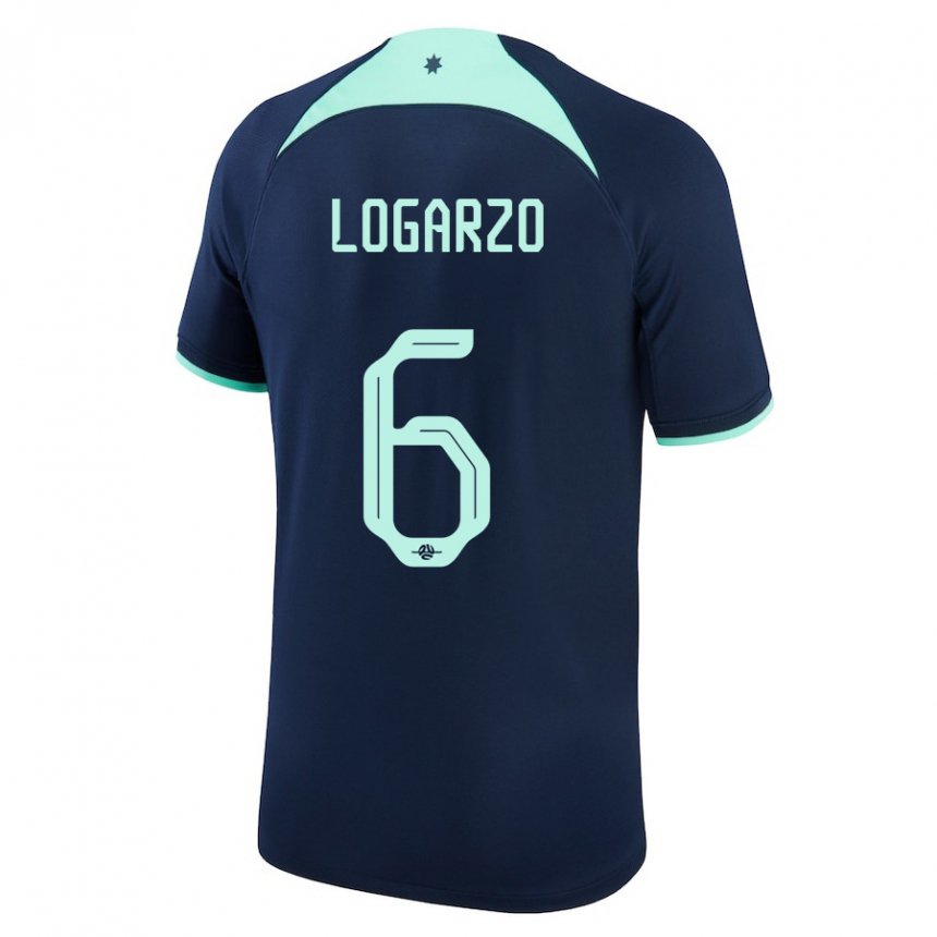 Hombre Camiseta Australia Chloe Logarzo #6 Azul Oscuro 2ª Equipación 22-24 La Camisa México