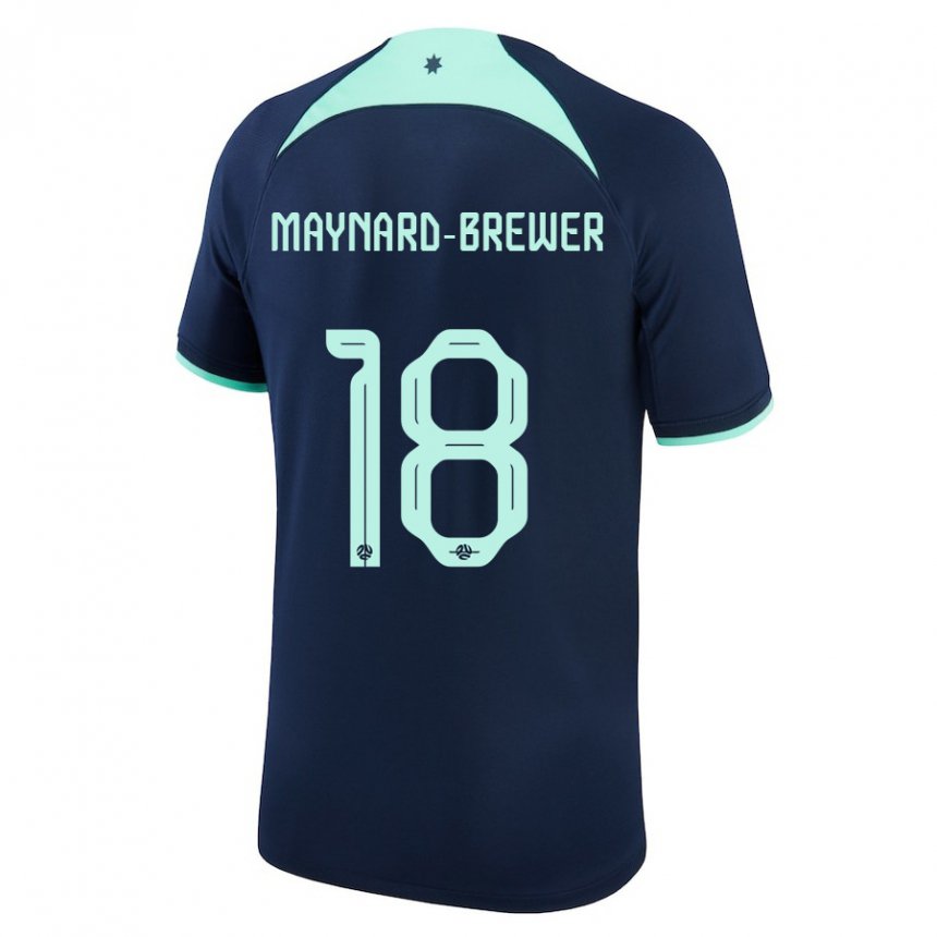 Hombre Camiseta Australia Ashley Maynard Brewer #18 Azul Oscuro 2ª Equipación 22-24 La Camisa México
