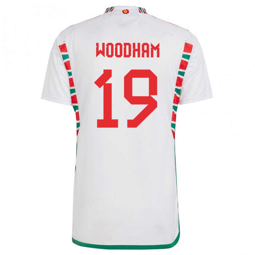 Hombre Camiseta Gales Lily Woodham #19 Blanco 2ª Equipación 22-24 La Camisa México