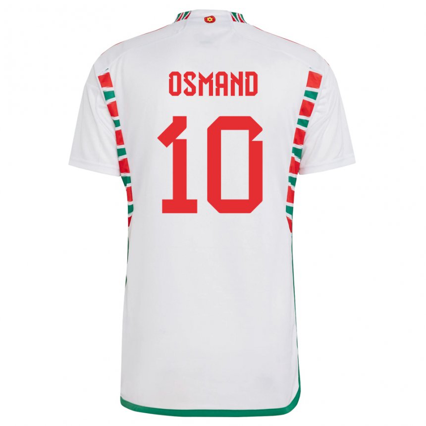 Hombre Camiseta Gales Callum Osmand #10 Blanco 2ª Equipación 22-24 La Camisa México