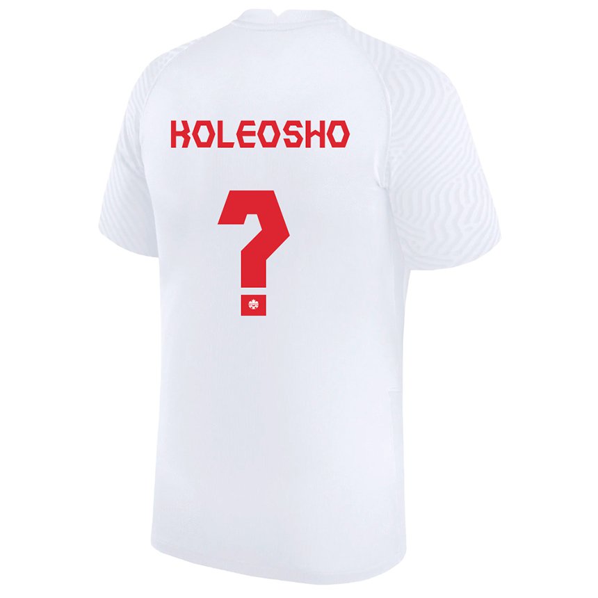 Hombre Camiseta Canadá Luca Koleosho #0 Blanco 2ª Equipación 22-24 La Camisa México