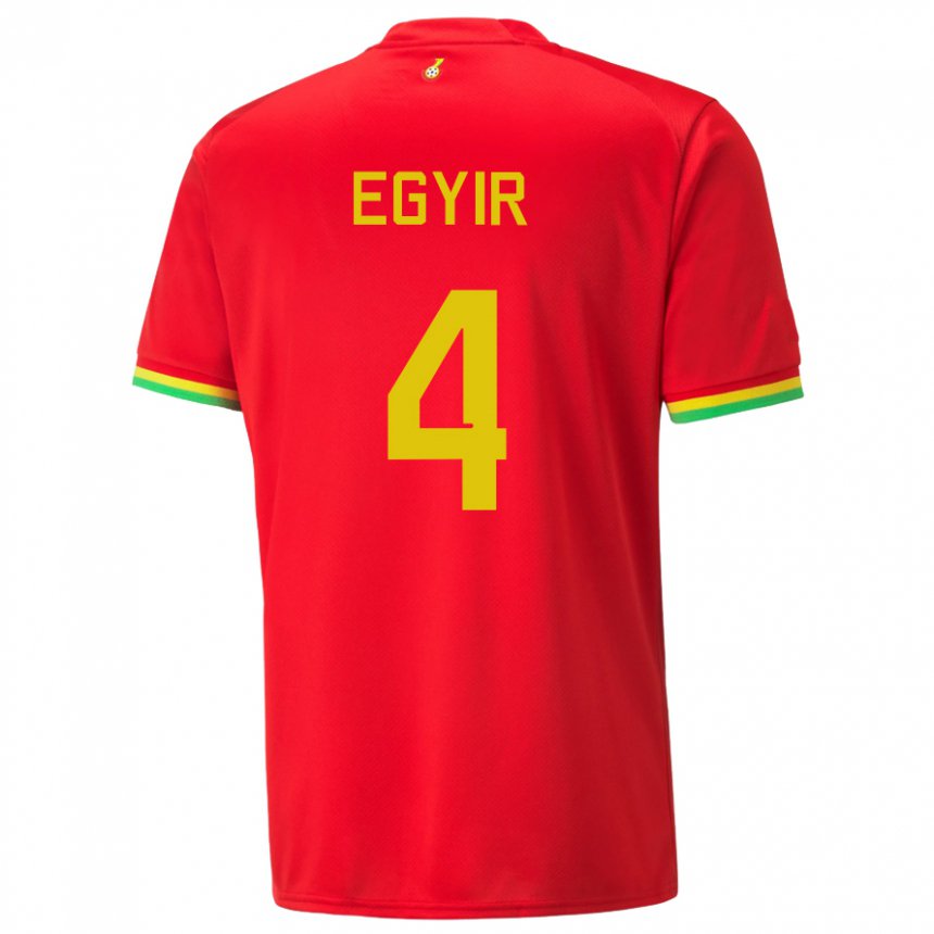 Hombre Camiseta Ghana Janet Egyir #4 Rojo 2ª Equipación 22-24 La Camisa México