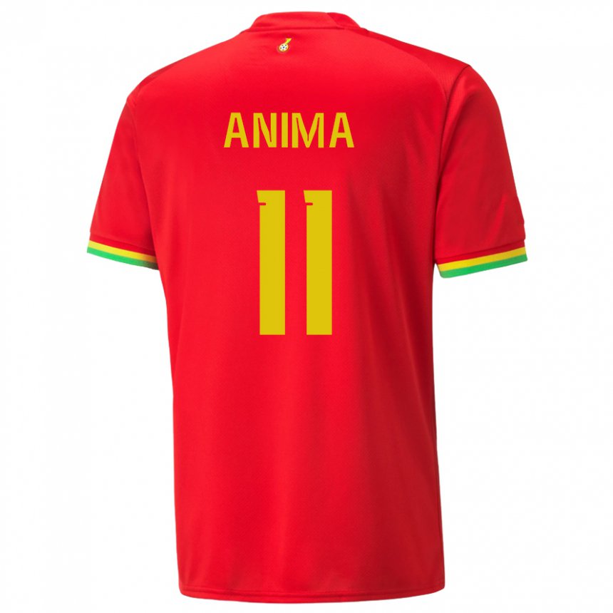 Hombre Camiseta Ghana Naomi Anima #11 Rojo 2ª Equipación 22-24 La Camisa México