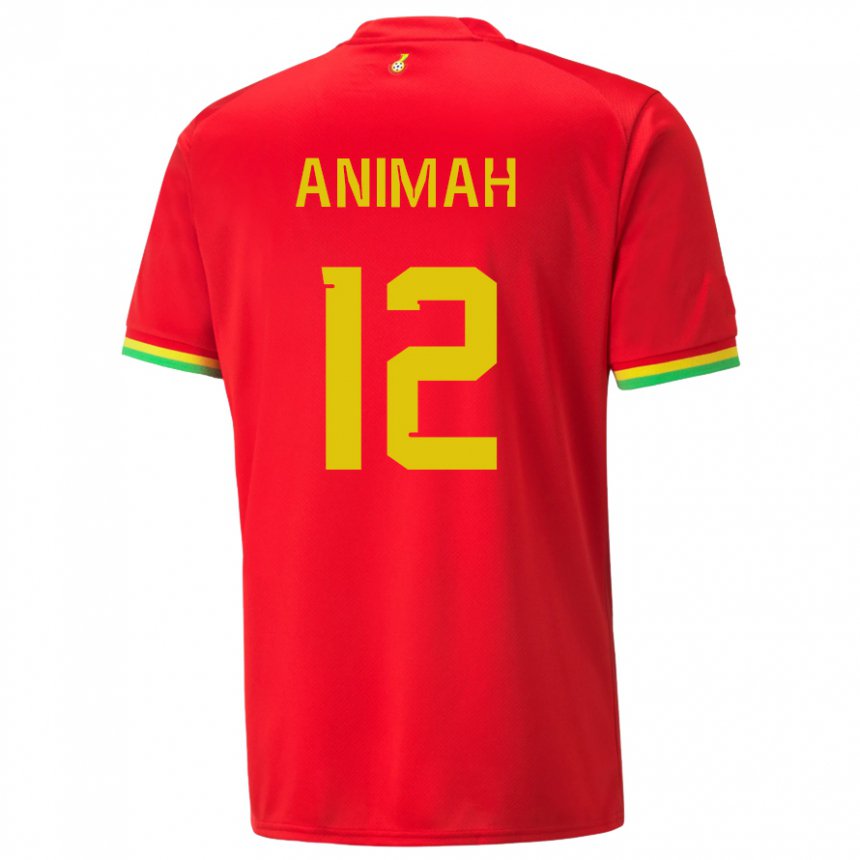 Hombre Camiseta Ghana Grace Animah #12 Rojo 2ª Equipación 22-24 La Camisa México