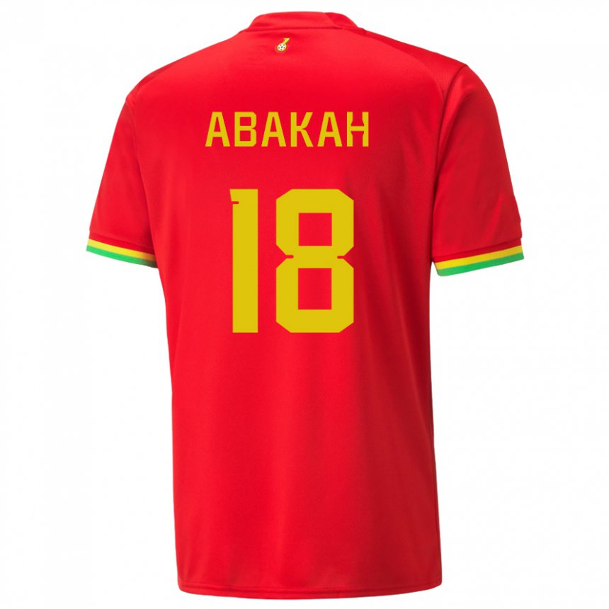 Hombre Camiseta Ghana Philomena Abakah #18 Rojo 2ª Equipación 22-24 La Camisa México