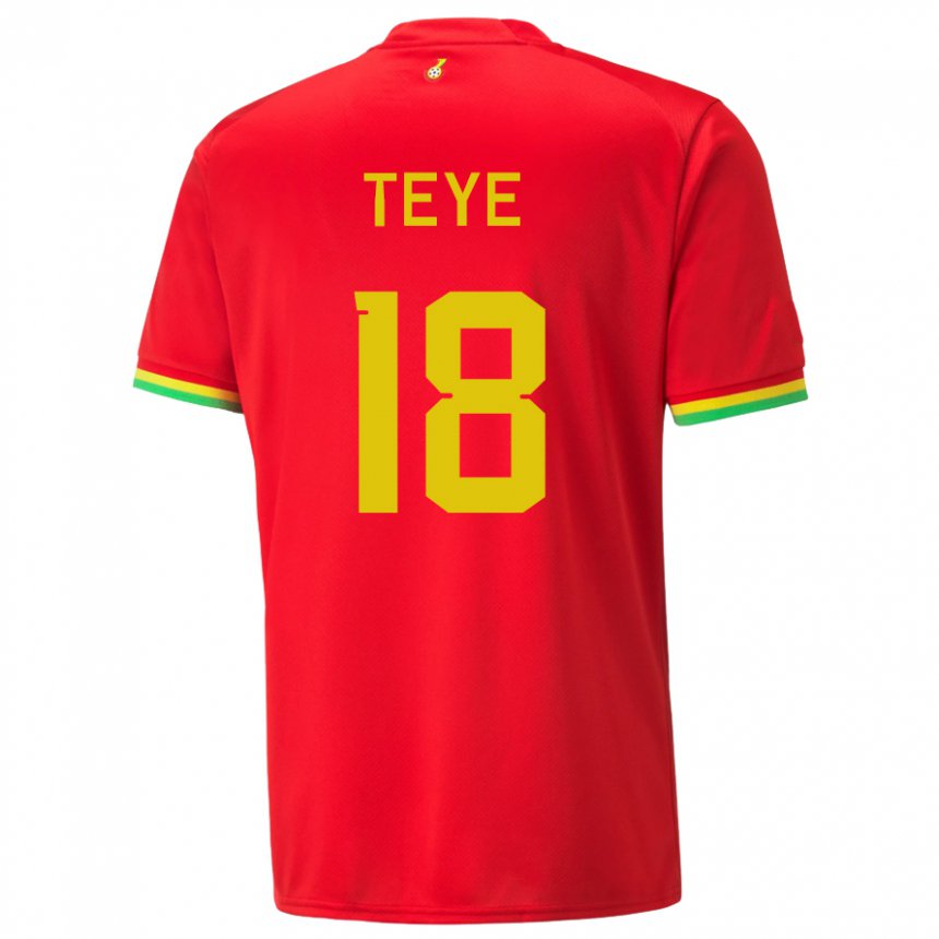 Hombre Camiseta Ghana Suzzy Teye #18 Rojo 2ª Equipación 22-24 La Camisa México