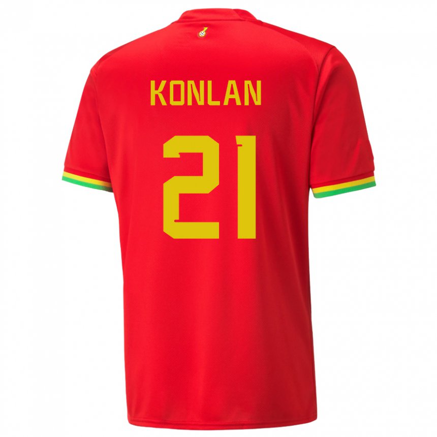 Hombre Camiseta Ghana Cynthia Konlan #21 Rojo 2ª Equipación 22-24 La Camisa México