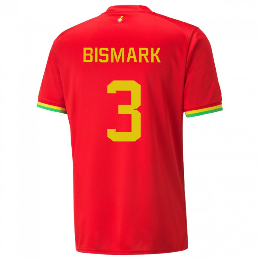 Hombre Camiseta Ghana Anim Bismark #3 Rojo 2ª Equipación 22-24 La Camisa México