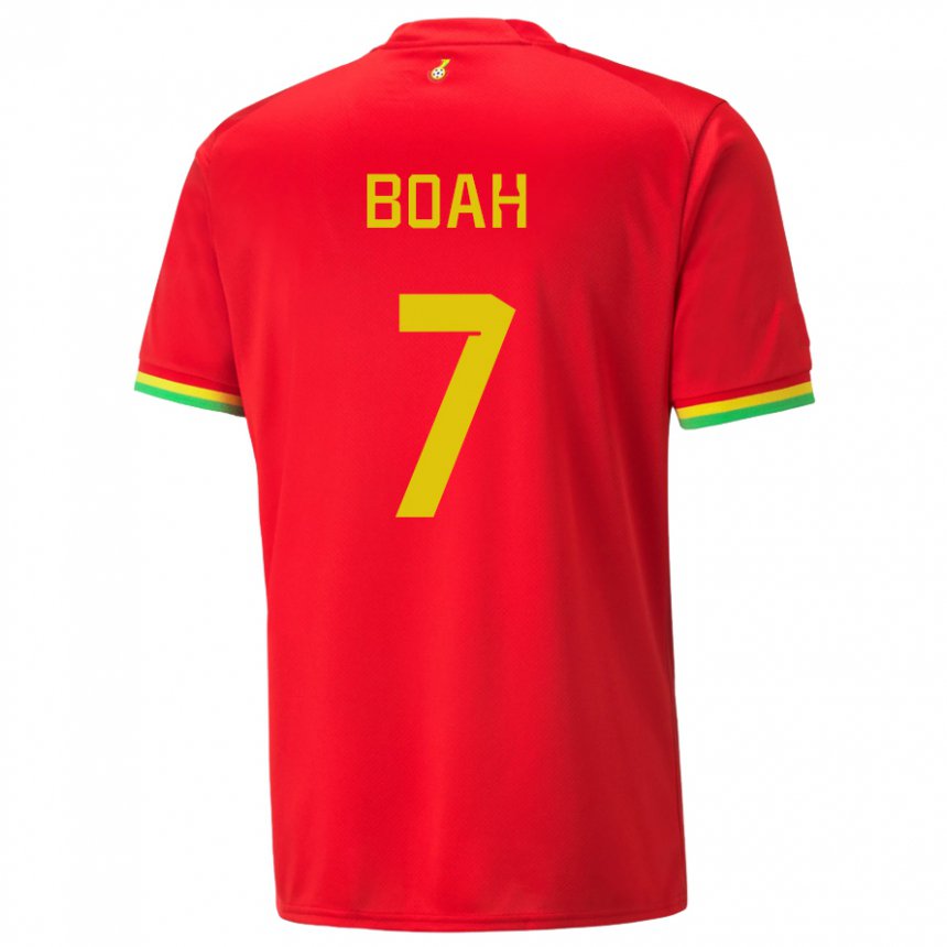 Hombre Camiseta Ghana Collins Boah #7 Rojo 2ª Equipación 22-24 La Camisa México