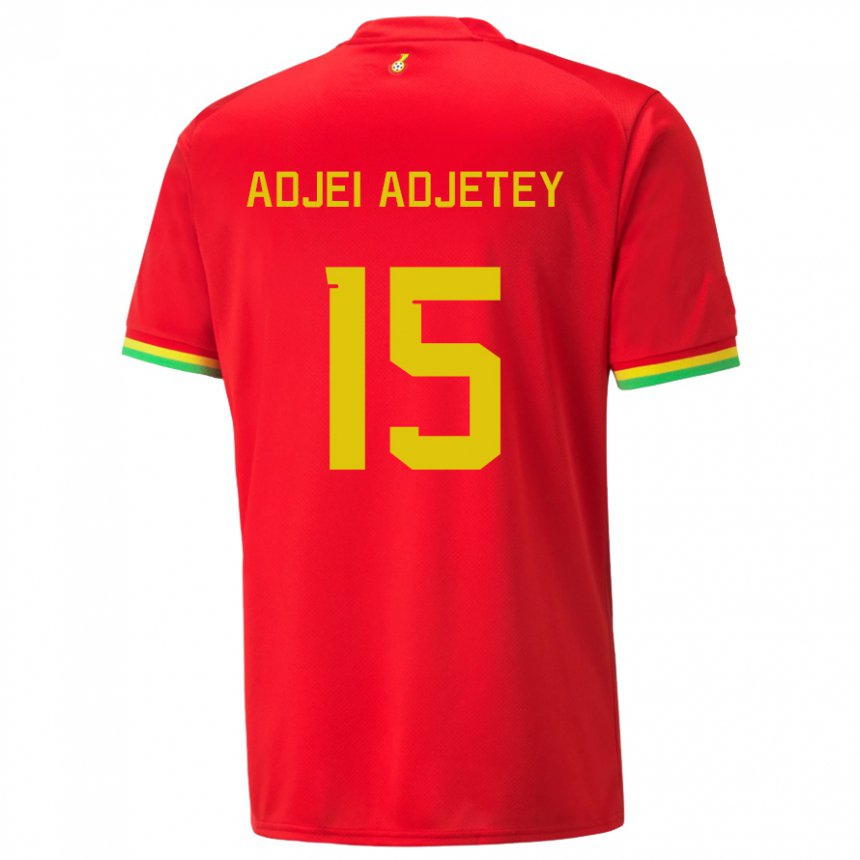 Hombre Camiseta Ghana Jonas Adjei Adjetey #15 Rojo 2ª Equipación 22-24 La Camisa México