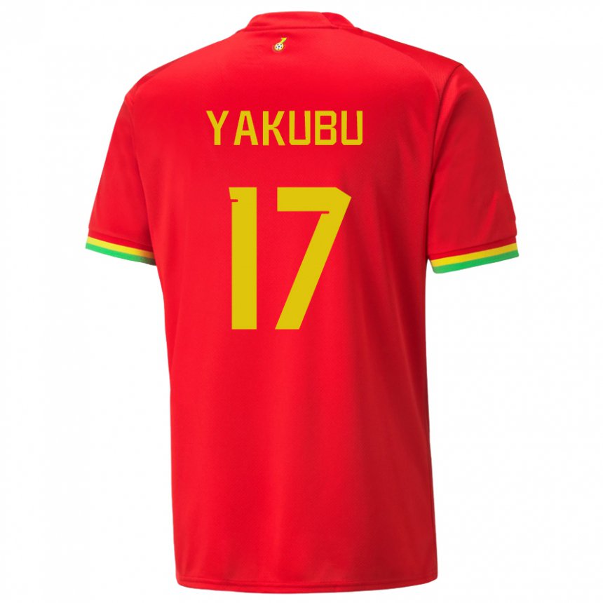 Hombre Camiseta Ghana Mustapha Yakubu #17 Rojo 2ª Equipación 22-24 La Camisa México