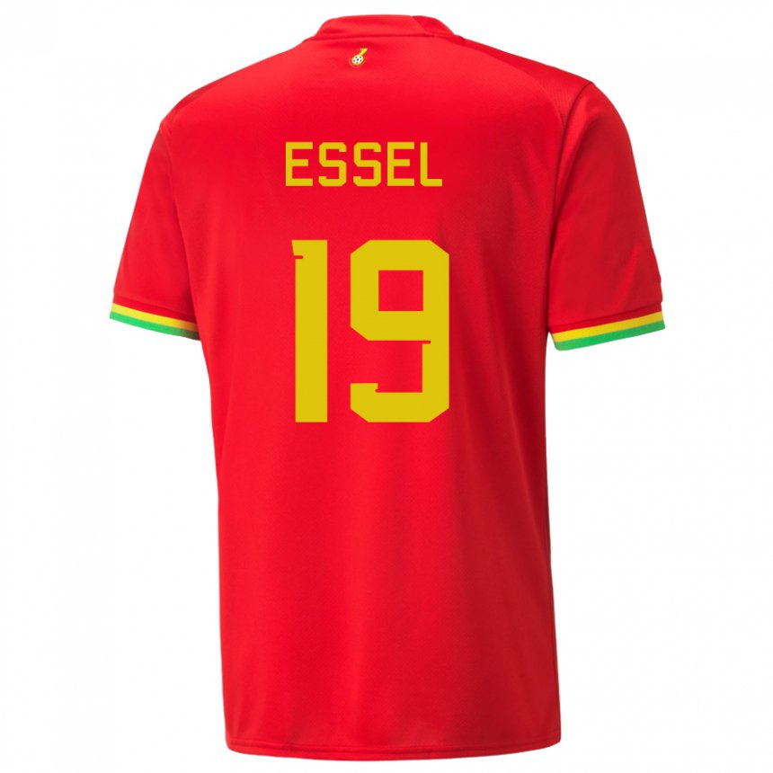 Hombre Camiseta Ghana Aaron Essel #19 Rojo 2ª Equipación 22-24 La Camisa México