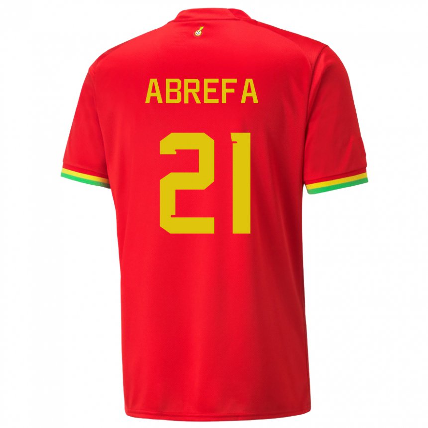 Hombre Camiseta Ghana Kelvin Abrefa #21 Rojo 2ª Equipación 22-24 La Camisa México