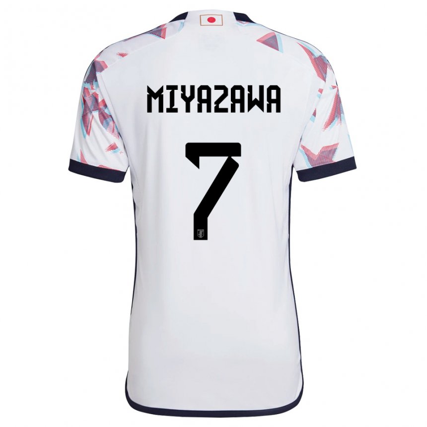 Hombre Camiseta Japón Hinata Miyazawa #7 Blanco 2ª Equipación 22-24 La Camisa México