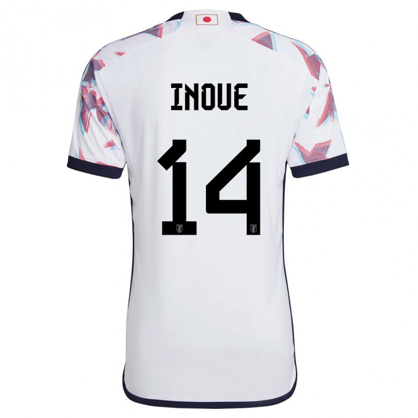 Hombre Camiseta Japón Ayaka Inoue #14 Blanco 2ª Equipación 22-24 La Camisa México