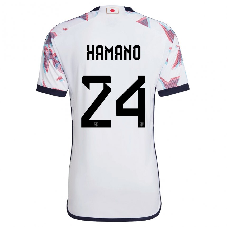 Hombre Camiseta Japón Maika Hamano #24 Blanco 2ª Equipación 22-24 La Camisa México