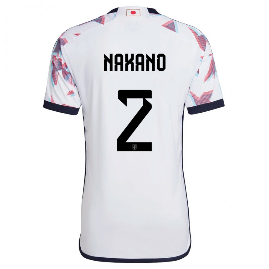 Hombre Camiseta Japón Shinya Nakano #2 Blanco 2ª Equipación 22-24 La Camisa México