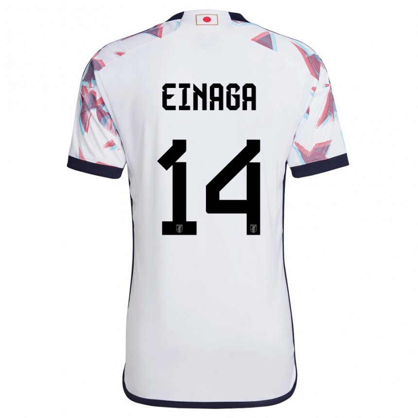 Hombre Camiseta Japón Takatora Einaga #14 Blanco 2ª Equipación 22-24 La Camisa México