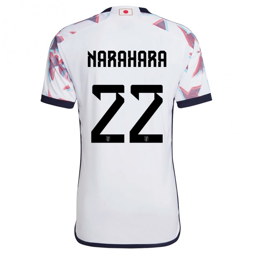 Hombre Camiseta Japón Yoshiki Narahara #22 Blanco 2ª Equipación 22-24 La Camisa México