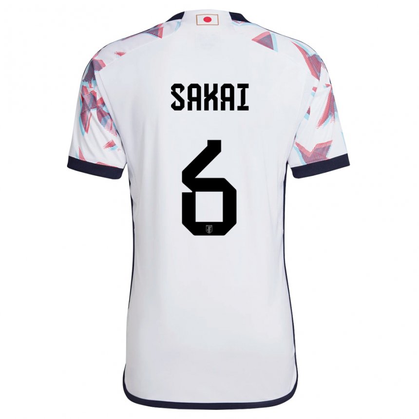 Hombre Camiseta Japón Shunya Sakai #6 Blanco 2ª Equipación 22-24 La Camisa México