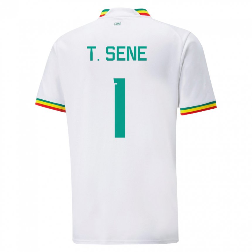 Mujer Camiseta Senegal Thiaba Gueye Sene #1 Blanco 1ª Equipación 22-24 La Camisa México