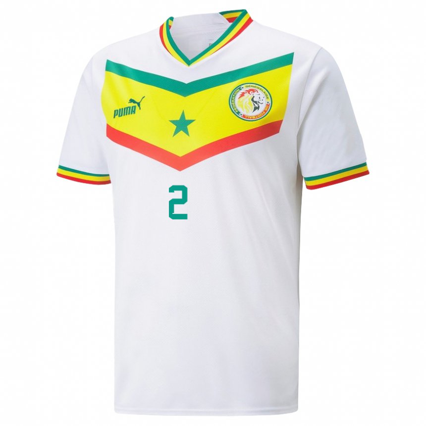 Mujer Camiseta Senegal Marieme Babou #2 Blanco 1ª Equipación 22-24 La Camisa México