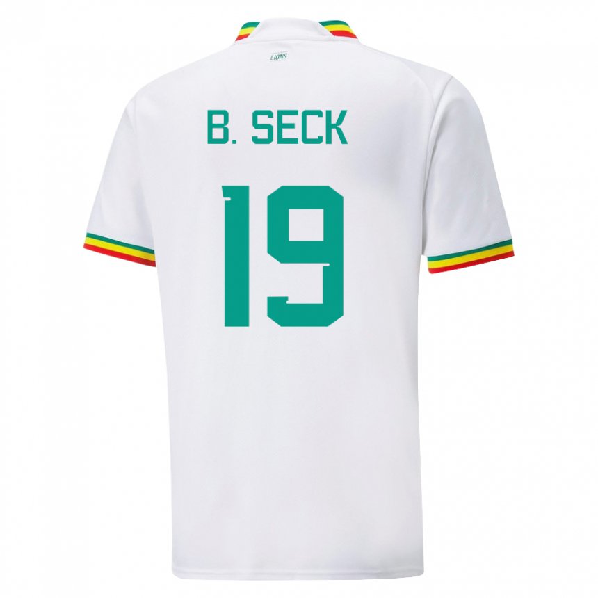 Mujer Camiseta Senegal Bineta Korkel Seck #19 Blanco 1ª Equipación 22-24 La Camisa México