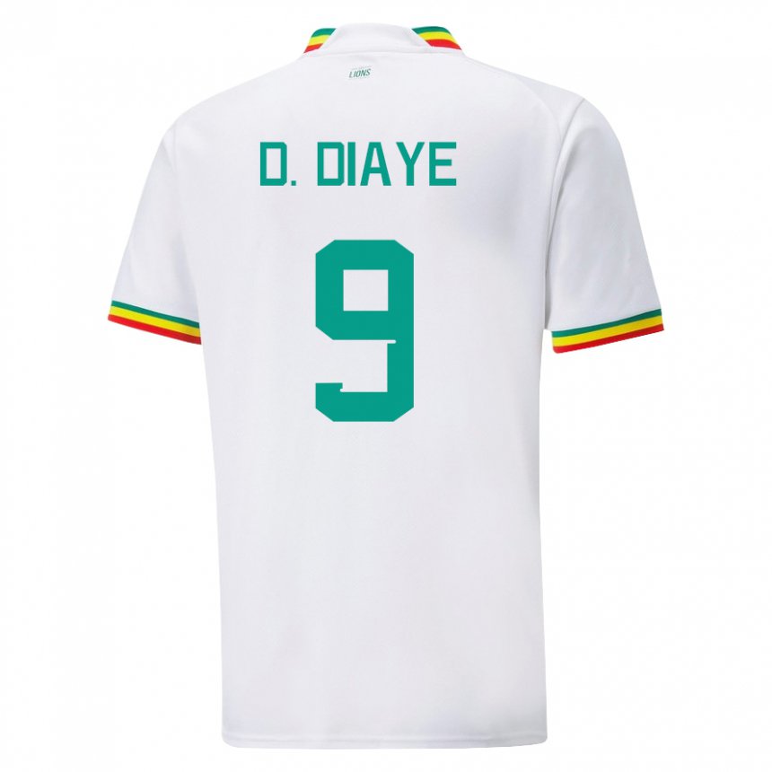 Mujer Camiseta Senegal Dialy N Diaye #9 Blanco 1ª Equipación 22-24 La Camisa México