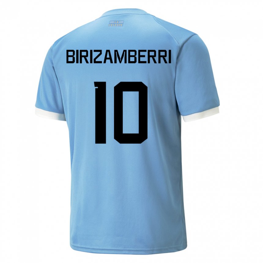 Mujer Camiseta Uruguay Carolina Birizamberri #10 Azul 1ª Equipación 22-24 La Camisa México