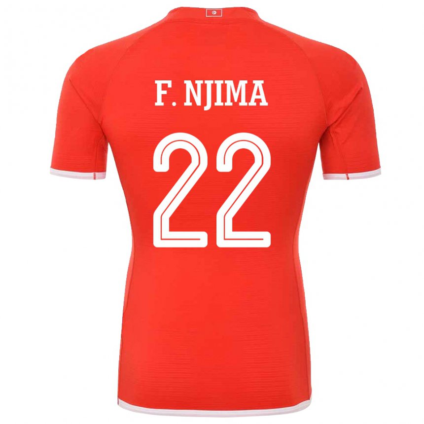 Mujer Camiseta Túnez Firas Ben Njima #22 Rojo 1ª Equipación 22-24 La Camisa México