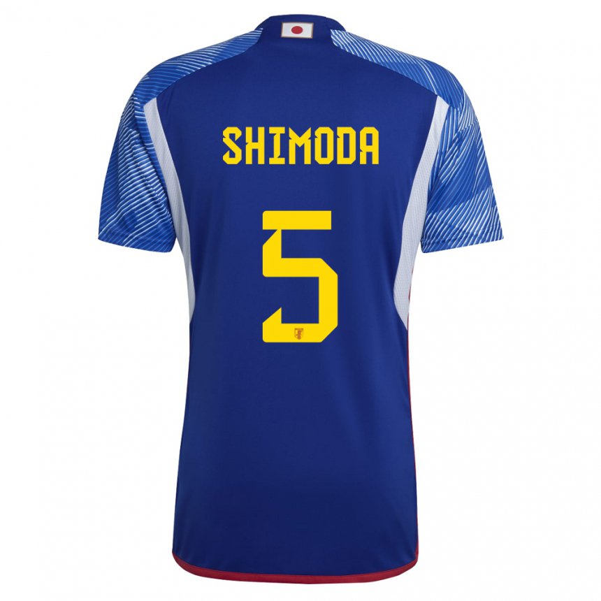Mujer Camiseta Japón Yoshihiro Shimoda #5 Azul Real 1ª Equipación 22-24 La Camisa México