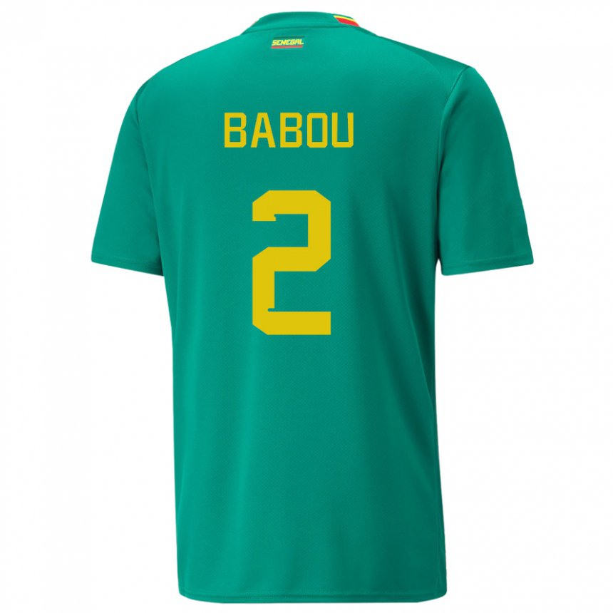 Mujer Camiseta Senegal Marieme Babou #2 Verde 2ª Equipación 22-24 La Camisa México