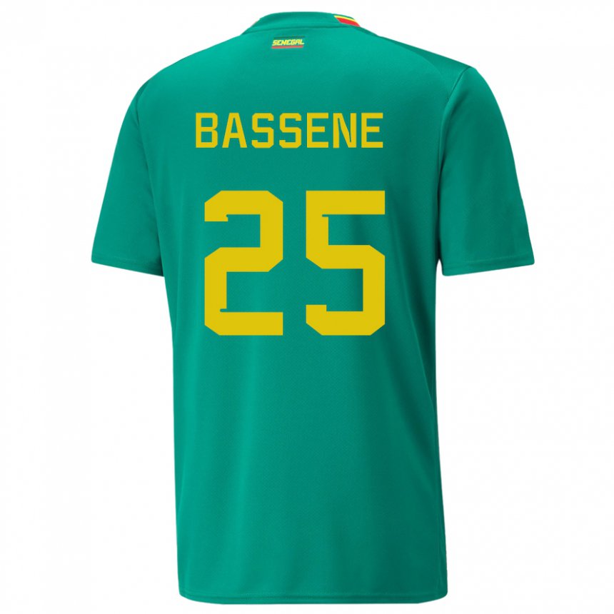 Mujer Camiseta Senegal Pascaline Bassene #25 Verde 2ª Equipación 22-24 La Camisa México