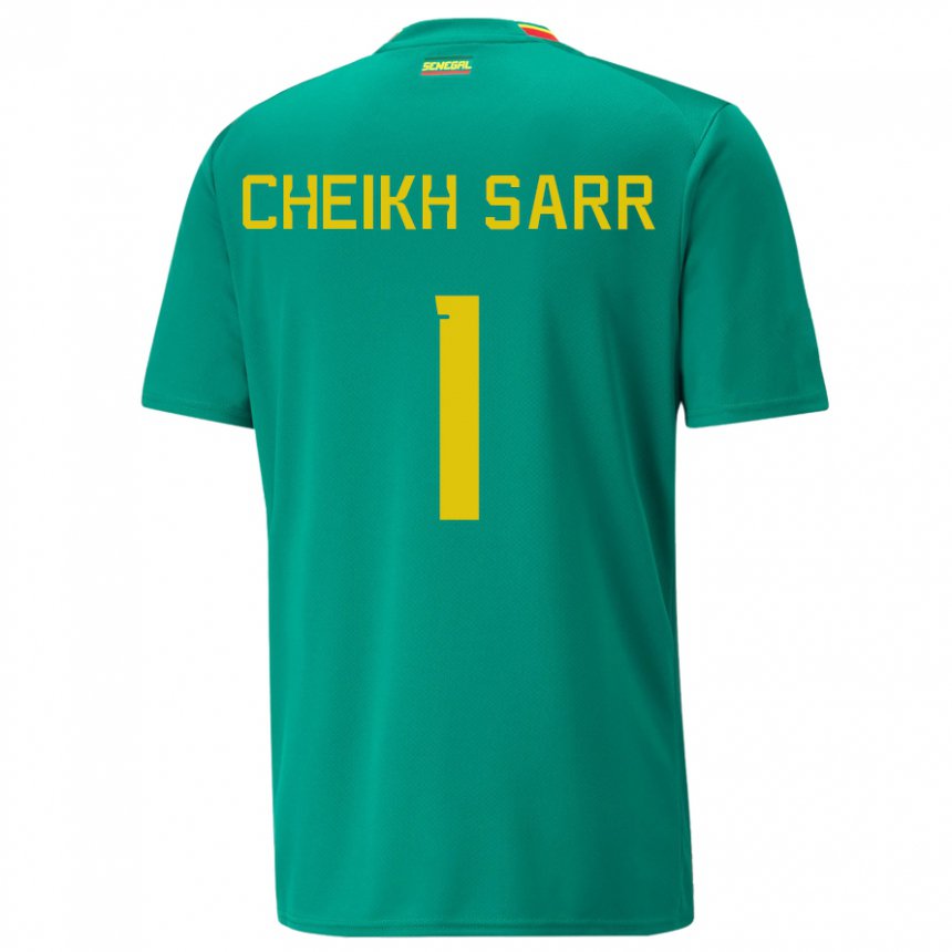 Mujer Camiseta Senegal Cheikh Sarr #1 Verde 2ª Equipación 22-24 La Camisa México