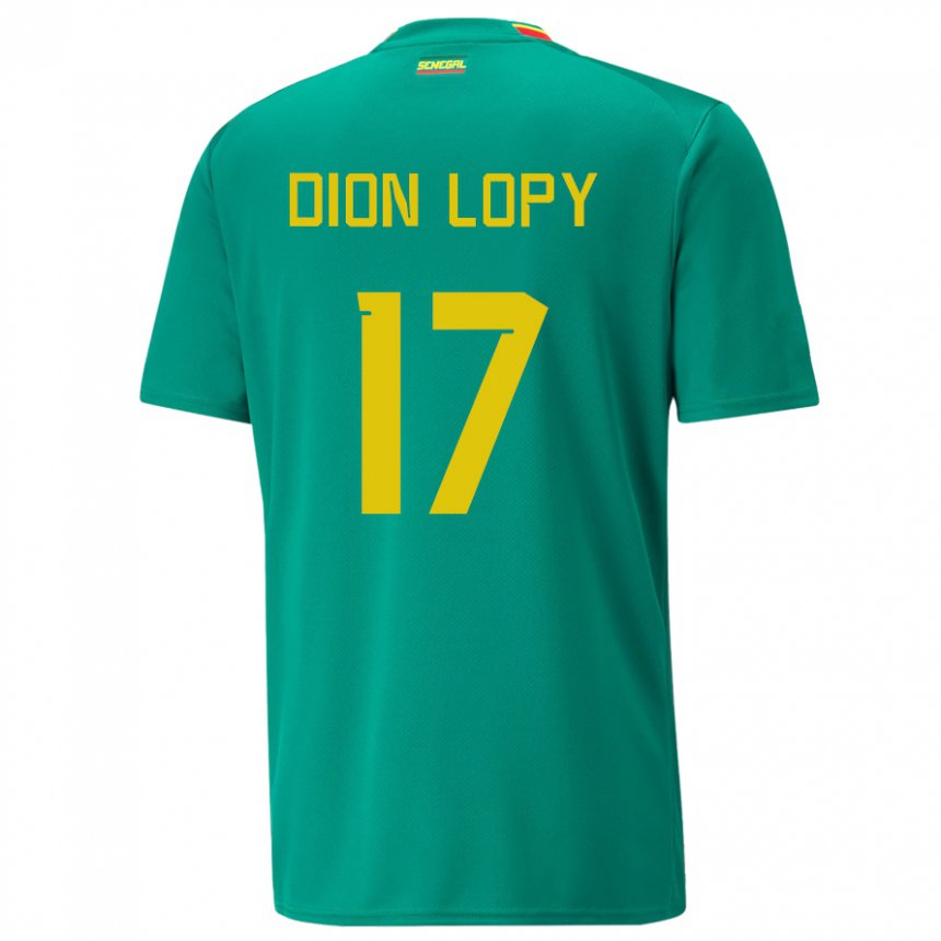 Mujer Camiseta Senegal Dion Lopy #17 Verde 2ª Equipación 22-24 La Camisa México