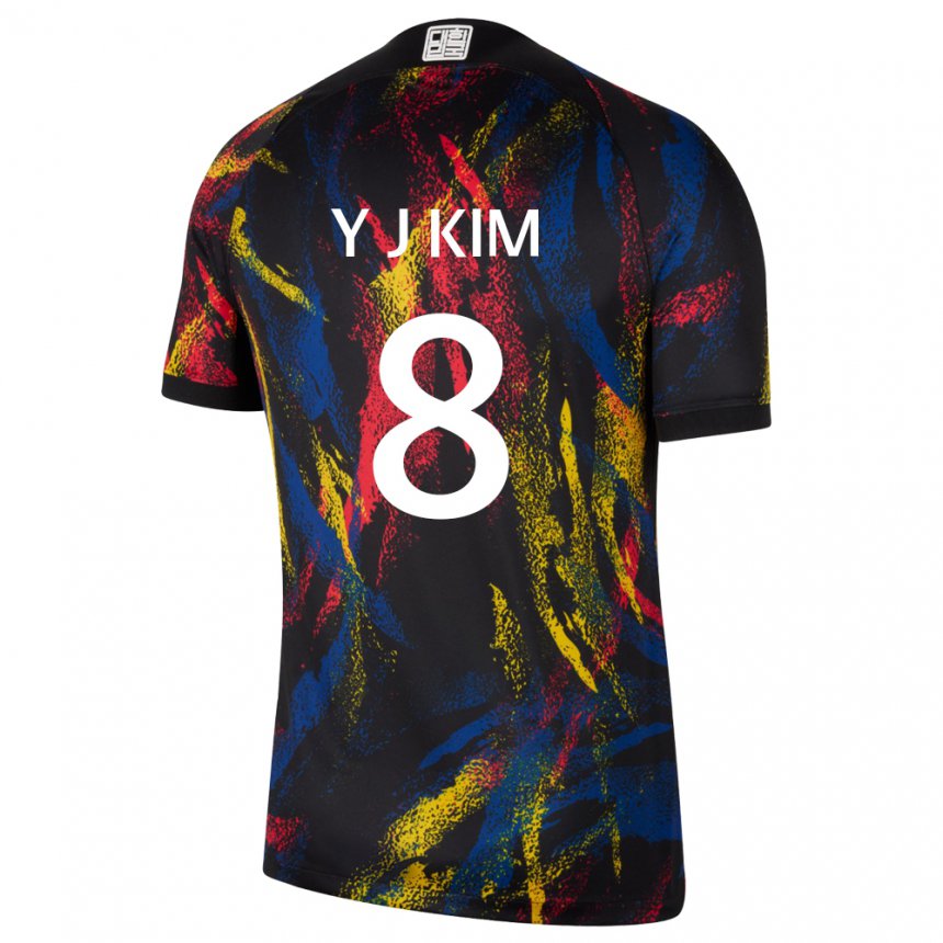 Mujer Camiseta Corea Del Sur Kim Yun Ji #8 Multicolor 2ª Equipación 22-24 La Camisa México