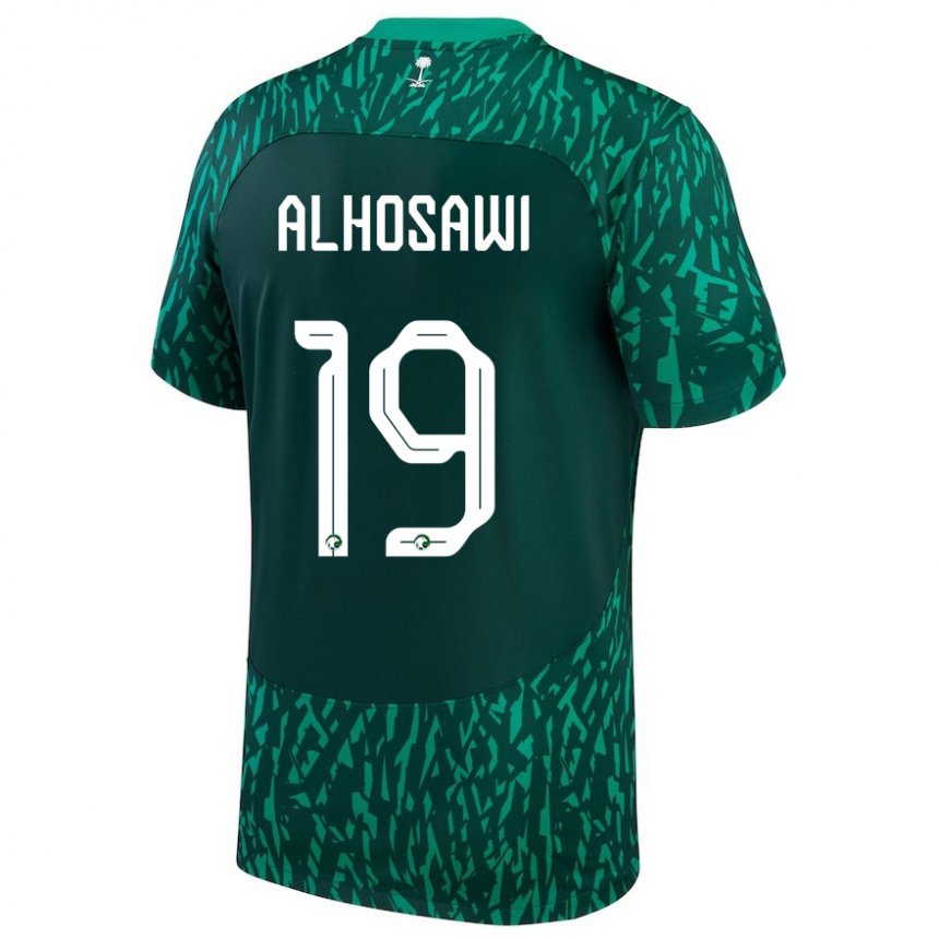 Mujer Camiseta Arabia Saudita Zakrei Alhosawi #19 Verde Oscuro 2ª Equipación 22-24 La Camisa México