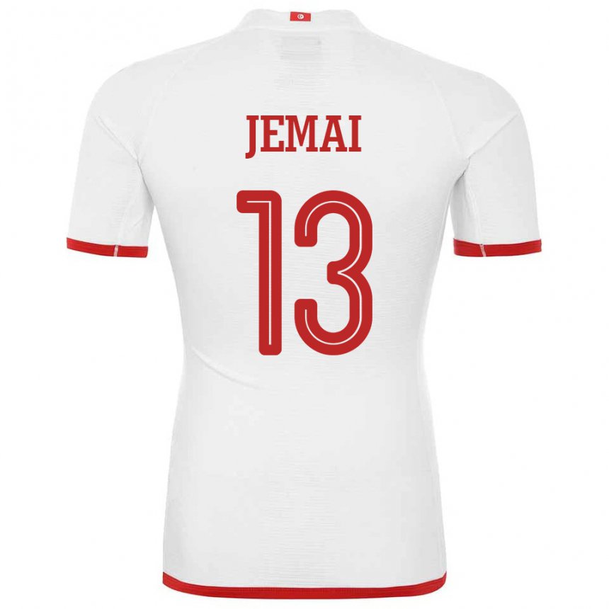 Mujer Camiseta Túnez Yasmine Jemai #13 Blanco 2ª Equipación 22-24 La Camisa México