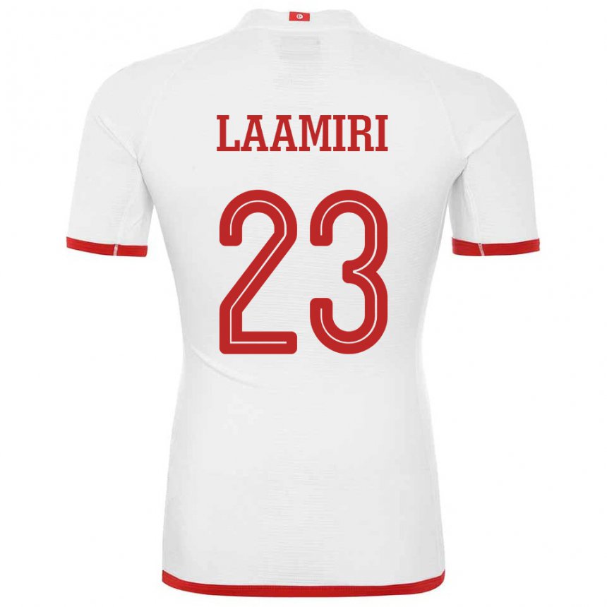 Mujer Camiseta Túnez Soumaya Laamiri #23 Blanco 2ª Equipación 22-24 La Camisa México
