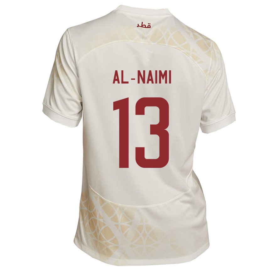 Mujer Camiseta Catar Zahra Al Naimi #13 Beis Dorado 2ª Equipación 22-24 La Camisa México