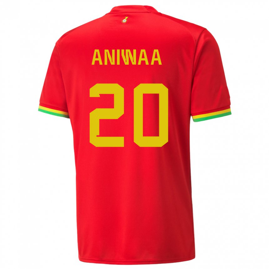 Mujer Camiseta Ghana Louisa Aniwaa #20 Rojo 2ª Equipación 22-24 La Camisa México