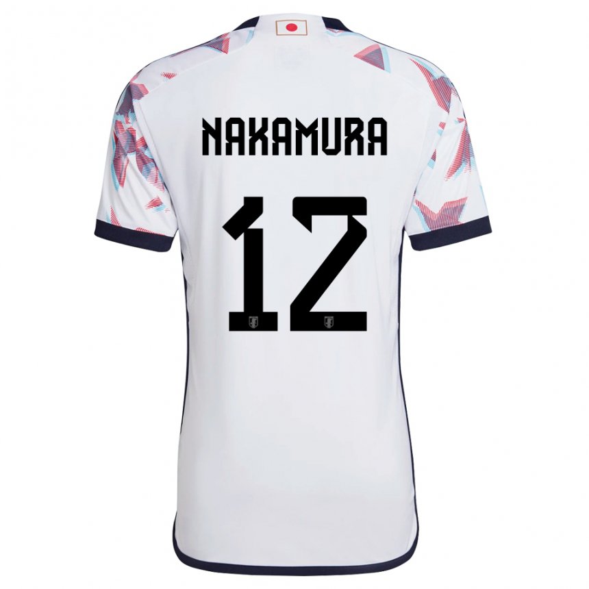 Mujer Camiseta Japón Keisuke Nakamura #12 Blanco 2ª Equipación 22-24 La Camisa México