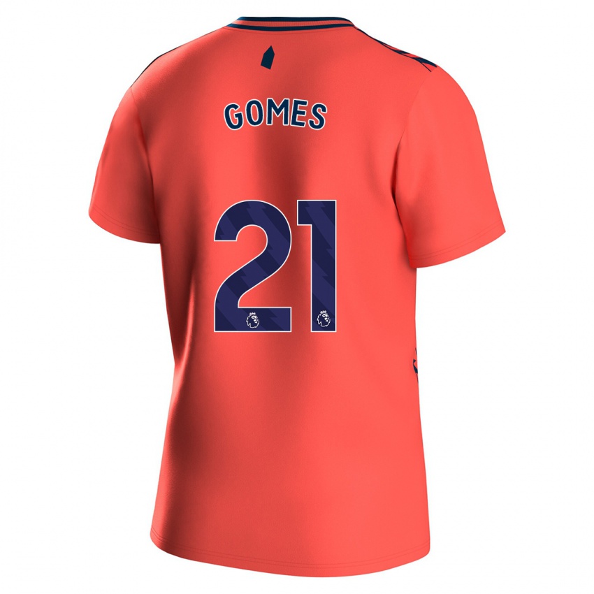 Niño Camiseta André Gomes #21 Coralino 2ª Equipación 2023/24 La Camisa México