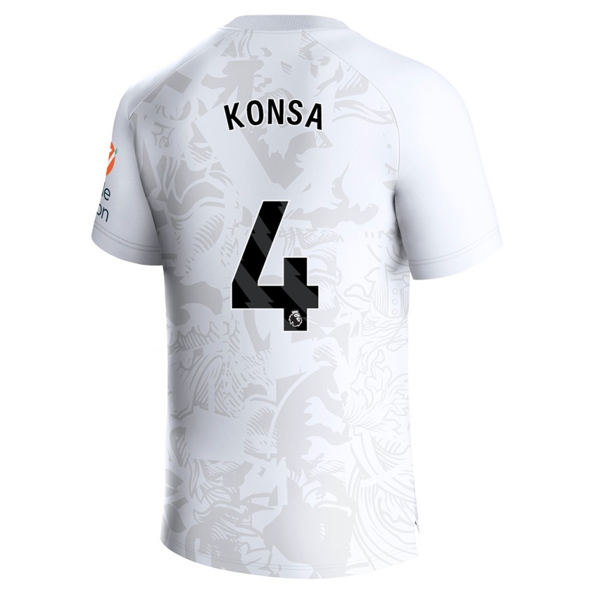 Niño Camiseta Ezri Konsa #4 Blanco 2ª Equipación 2023/24 La Camisa México