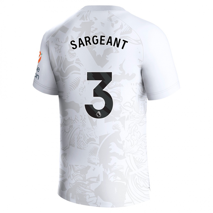 Niño Camiseta Meaghan Sargeant #3 Blanco 2ª Equipación 2023/24 La Camisa México