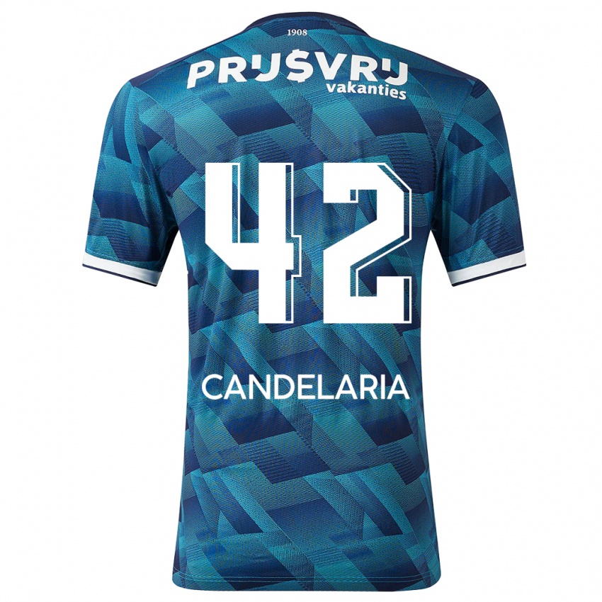 Niño Camiseta Jayden Candelaria #42 Azul 2ª Equipación 2023/24 La Camisa México