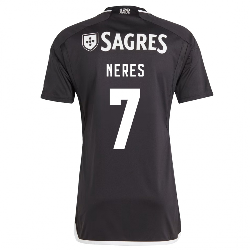 Niño Camiseta David Neres #7 Negro 2ª Equipación 2023/24 La Camisa México