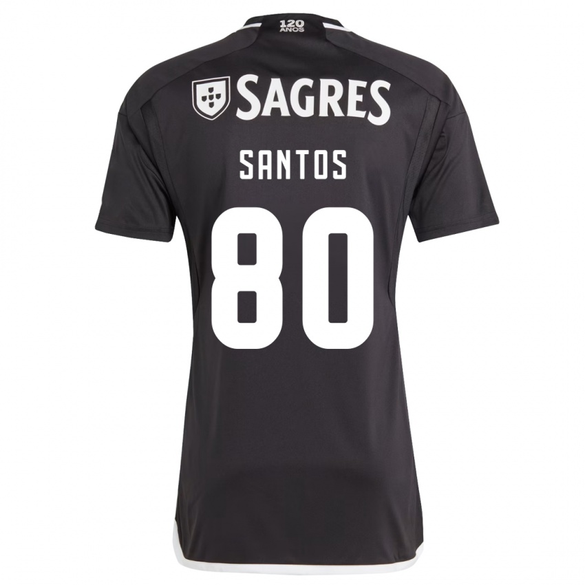 Niño Camiseta Pedro Santos #80 Negro 2ª Equipación 2023/24 La Camisa México