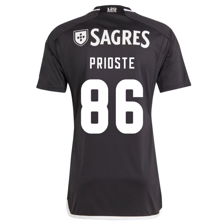 Niño Camiseta Diogo Prioste #86 Negro 2ª Equipación 2023/24 La Camisa México